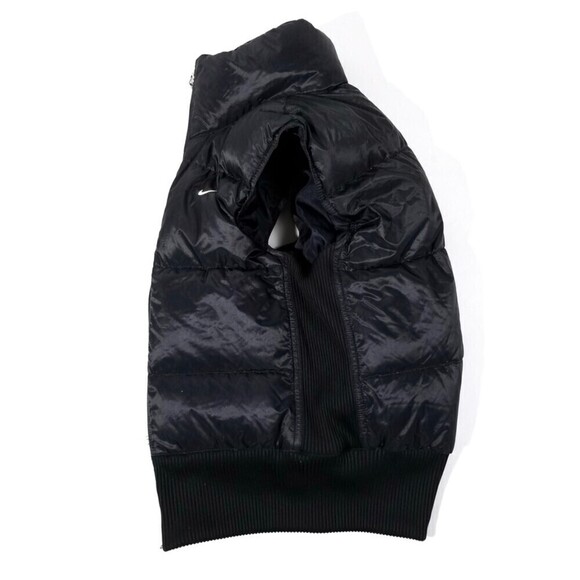 Nike Black Swoosh Goose Down Zip Front Puffer Vest Womens Small Black Gorpcore - Picture 3 of 7